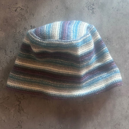 Unisex hipster knitted wool beanie new, multicolor blue