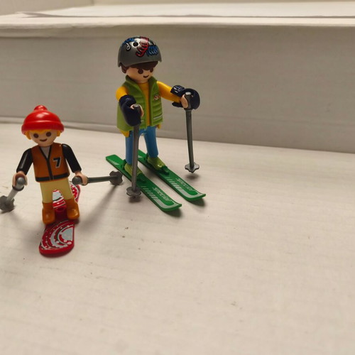 Playmobil skier with snowboard and accessories like new