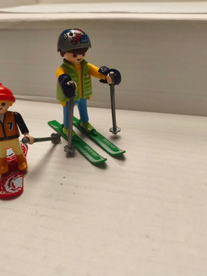 Playmobil skier with snowboard and accessories like new