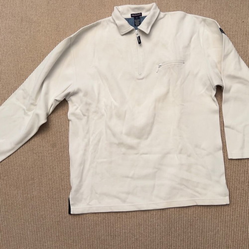Gant cotton polo shirt XL like new ecru