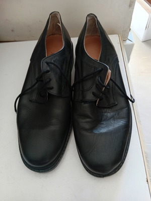 Leather shoes size 45 new, black moccasins