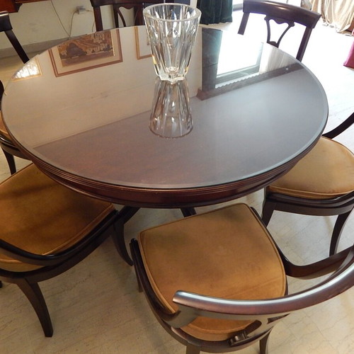 Varagki Dining Set used, extendable to 12 seats with 6 chairs