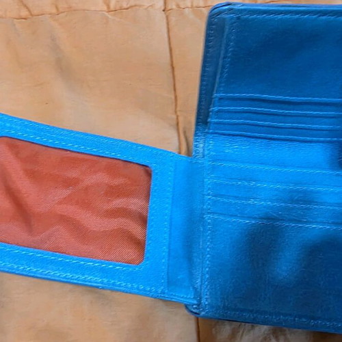 Gabs Firenze genuine leather wallet new, black with blue