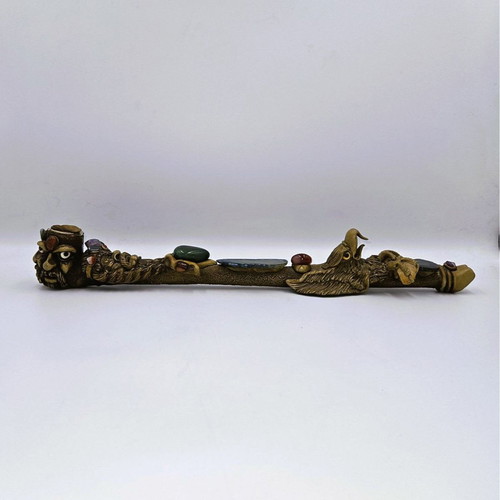 Handmade pipe with semi-precious stones used