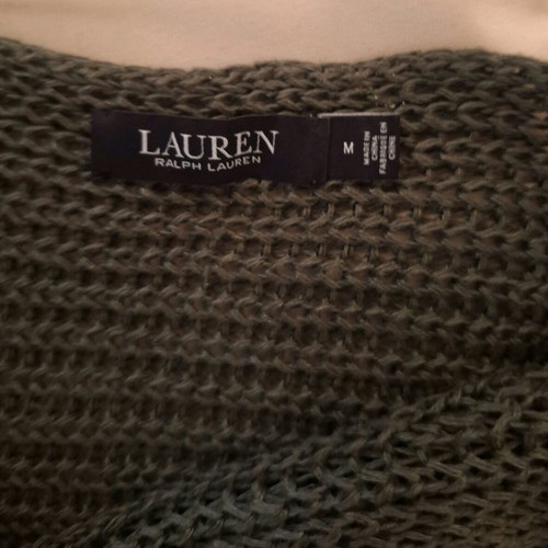 Ralph Lauren blouse like new, khaki linen knit with black belt