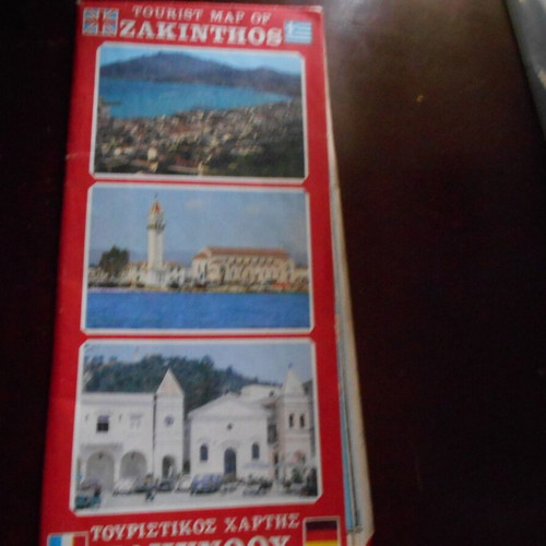 Zakynthos Tourist Map Folded used