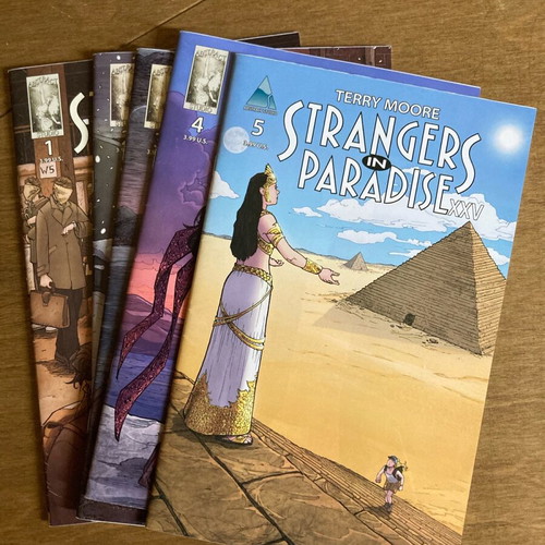 Strangers In Paradise XXV 5 issues like new, English, black and white