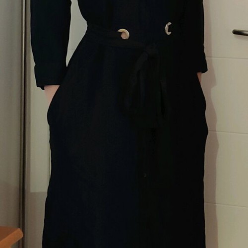Zara blue dress with belt like new, size S
