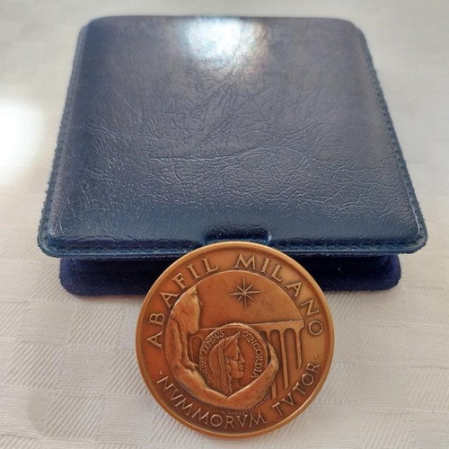 Abafil Milano Italian philately medal with original box