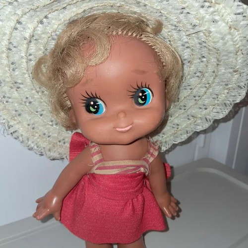 Anime doll vintage collectible used, made in Japan, medium size