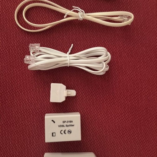 VDSL VoIP Cable Set new, includes splitter and telephone accessories