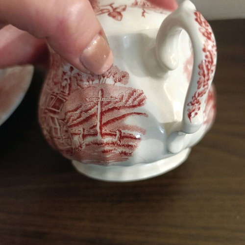 Vintage Myott Royal Mail coffee/tea set used, Staffordshire porcelain
