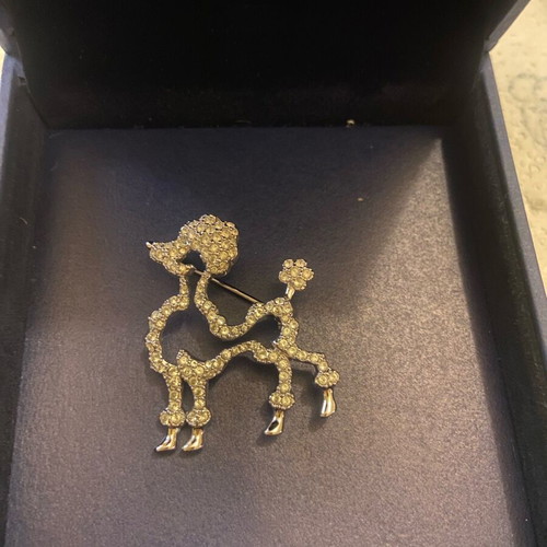 Swarovski dog brooch like new
