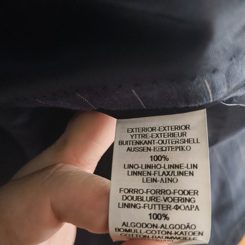 Massimo Dutti men's suit 100% linen like new, blue, size 52 jacket 42 pants