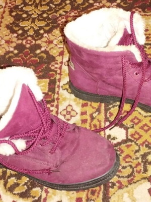 Women's boots burgundy SQL used, size 42 with lining