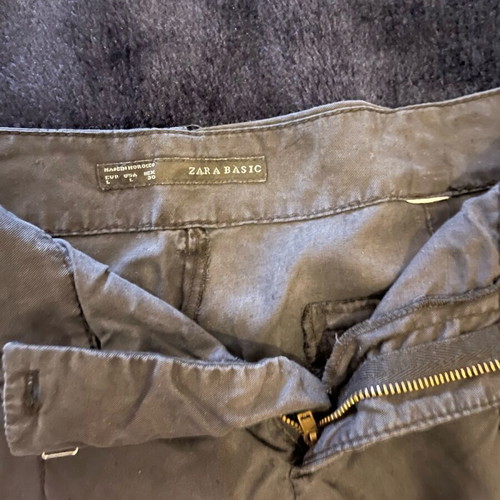 Zara women's pants large black like new with zippers at ankles