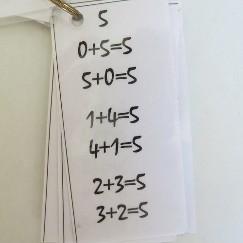 Keychain with cards for sums new, The Number Couples 1-10