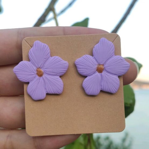 Polymer Clay Earrings New Lilac Color