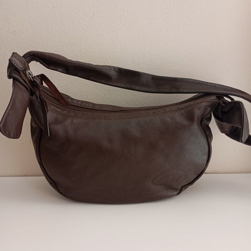 Blumarine vintage shoulder bag leather, like new, brown