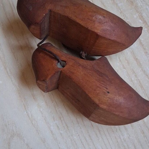 Dutch decorative clogs wooden, used, 9cm
