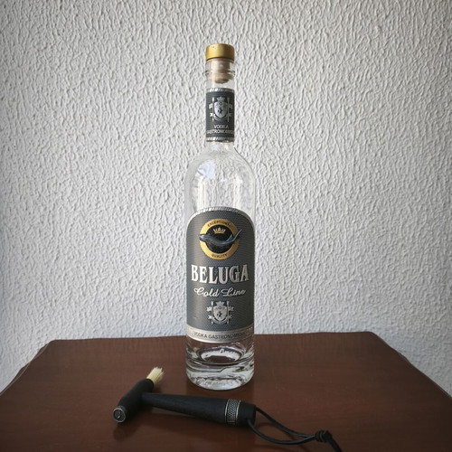 Beluga Gold Line empty bottle with luxury case and opener, like new