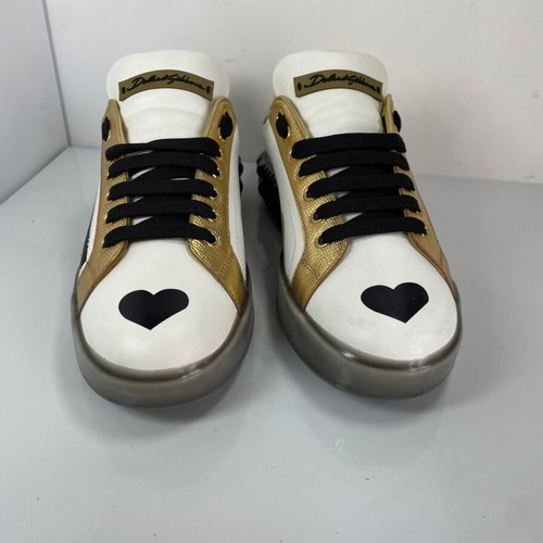 Dolce & Gabbana Portofino Crystal Stud sneakers size 40 like new, white