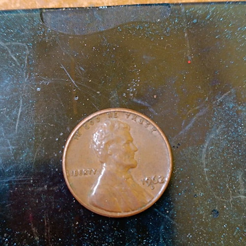 Dollar coin used, 1 cent 1962