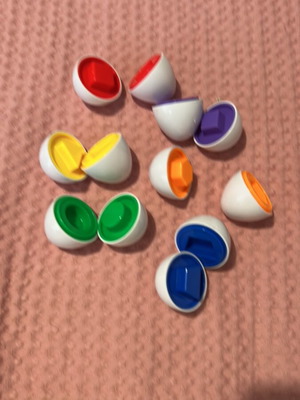 Plastic Easter Eggs Like New for Memory and Shape Learning