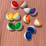Plastic Easter Eggs Like New for Memory and Shape Learning