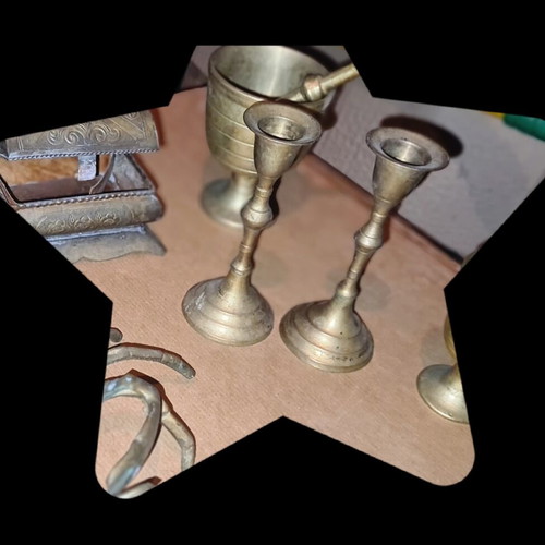 Brass candlesticks like new, set of 2