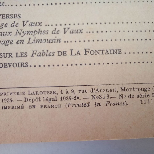 Pack of three used old French books, 1933-1934