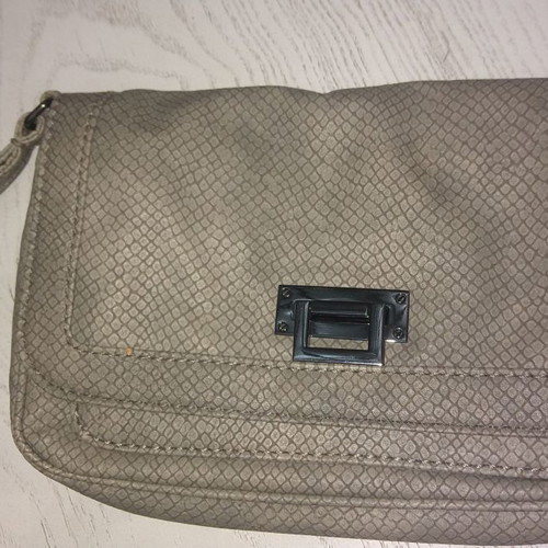 GAP handbag used, grey, 23x13 cm, with wrist strap