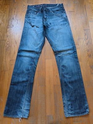 Pull & Bear jeans with rips like new, size M, blue