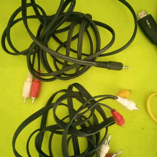 Various audio, video and power cables used, pack of 8 pieces