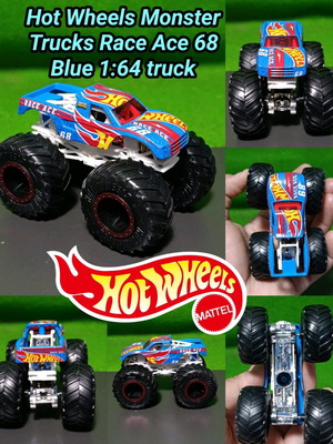 Hot Wheels Monster Trucks Race Ace 68 Blue 1:64 μεταχειρισμένο 4χ4 όχημα