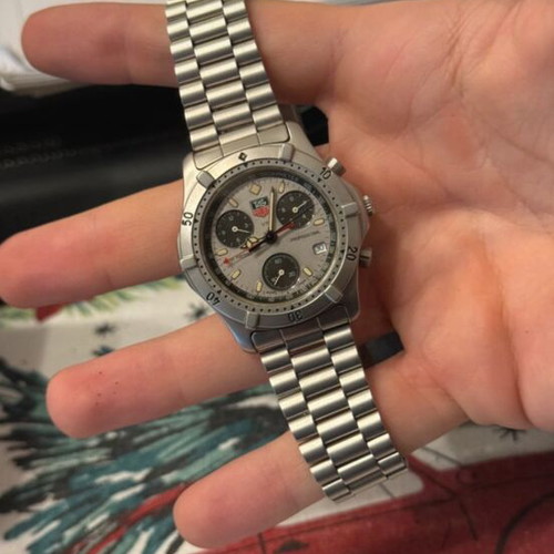 Tag Heuer men's chronograph watch silver like new