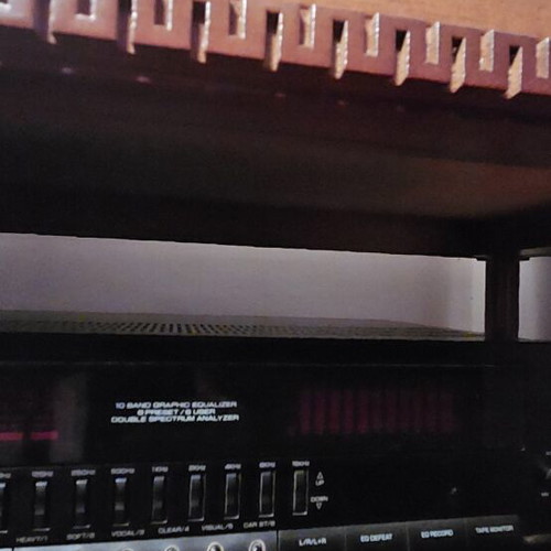 Sherwood sound amplifier used with equalizer and Wharfedale speakers
