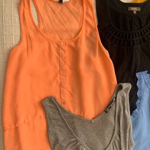 Summer tank tops pack of 5 used, multicolor, size S