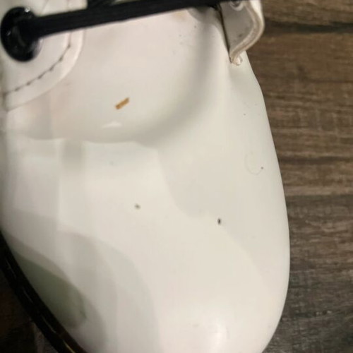 White boots used with black sole, size 37