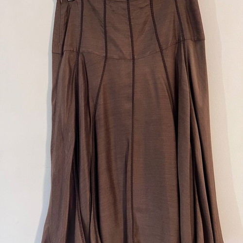 Roberto Cavalli Class midi skirt, brown, A-line flared