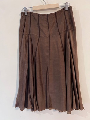 Roberto Cavalli Class midi skirt, brown, A-line flared