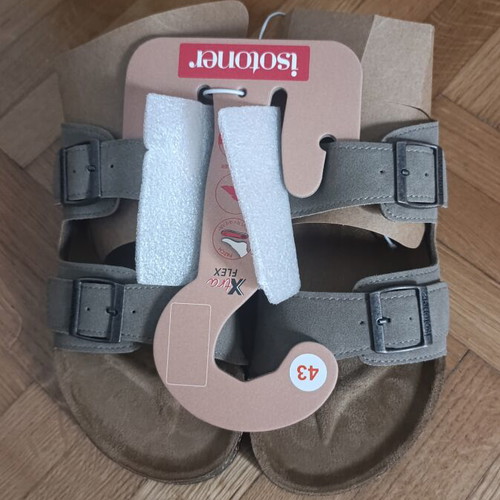 Isotoner sandals size 43, grey