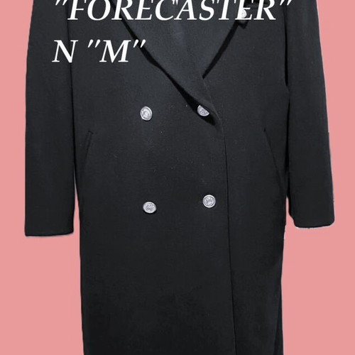 Forecaster coat size M black 100% wool like new