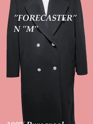 Forecaster coat size M black 100% wool like new