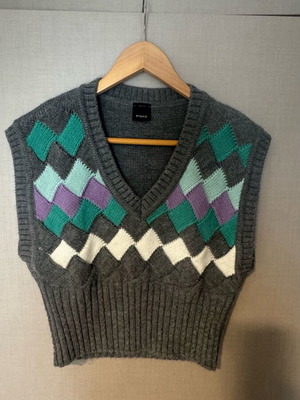Pinko sleeveless sweater like new, gray, size S