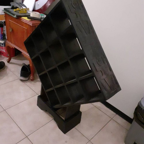Storage furniture used, black color