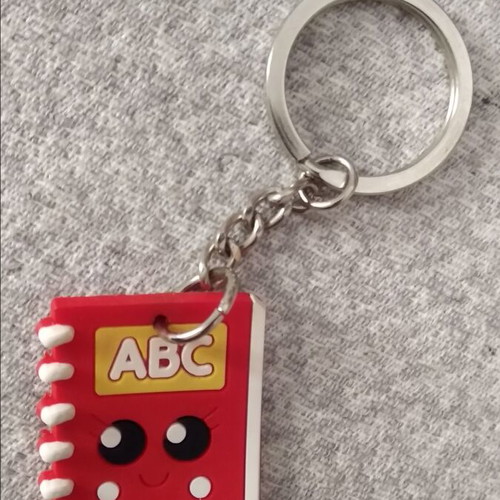 Keychain like new with cute design, red