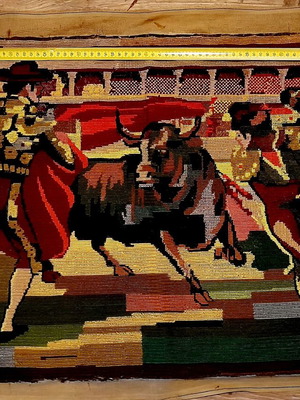 Elvico Vintage Bullfighting Embroidery 60x80 cm