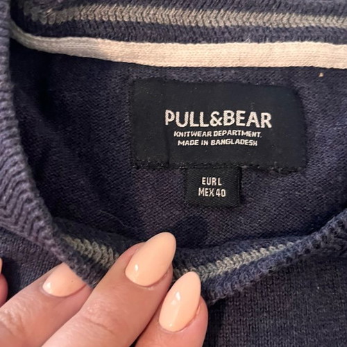 Men's blue Pull&Bear sweater used, size L
