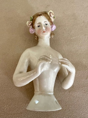 Half doll πορσελάνινη κούκλα Goebel μεταχειρισμένη, vintage μπαλαρίνα Fanny Elssler